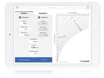 Screenshot der h,x-Calculator-App von Condair